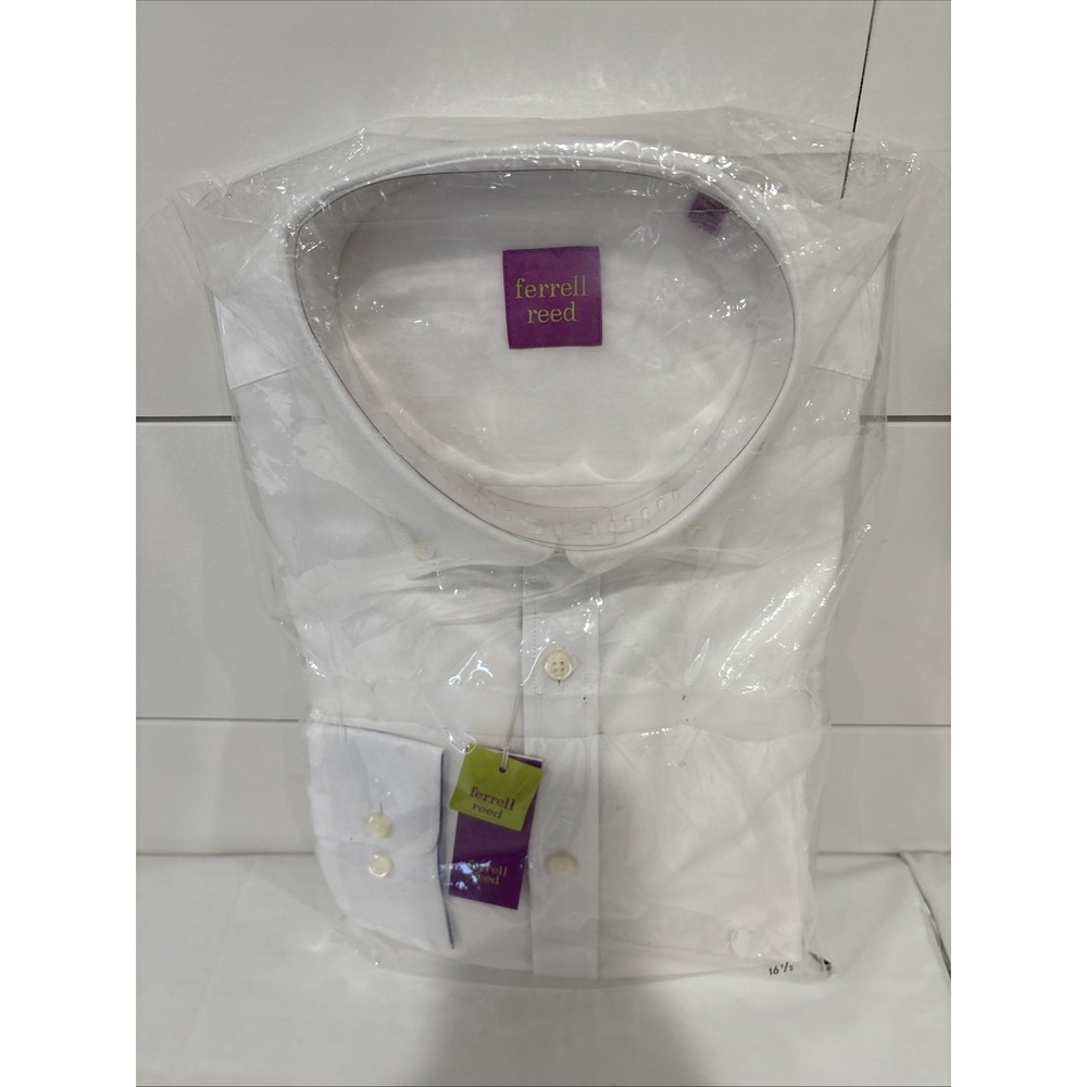 Ferrell Reed Dress Shirt NWT White Button Down 16.5